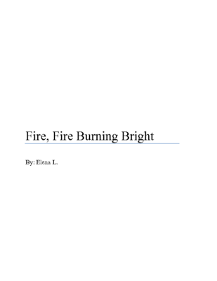 Fire, Fire Burning Brightby Elena L.