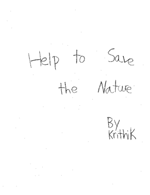 Help To Save The Natureby Krithik V.