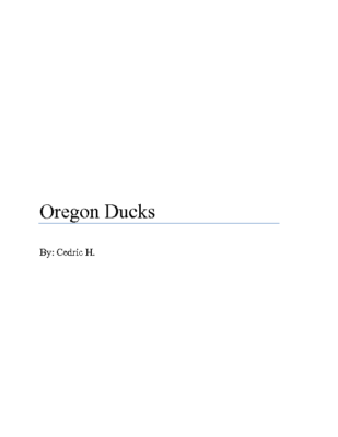 Oregon Ducksby Cedric H.