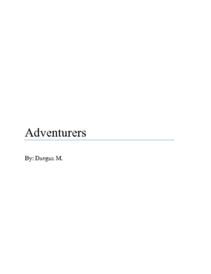 Adventurersby Daegan M.