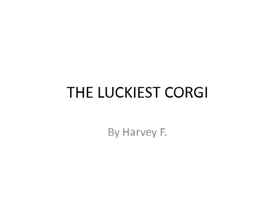 The Luckiest Corgiby Harvey F.