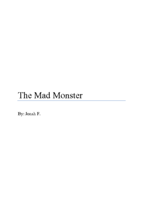 The Mad Monsterby Jonah F.