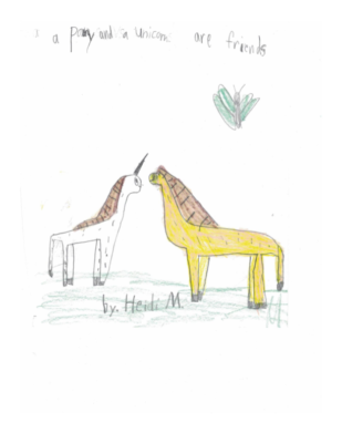 A Pony and a Unicorn Are Friends by Heidi M.