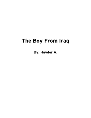 The Boy From Iraq by Hayder A.