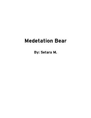 Medetation Bear by Setara M.