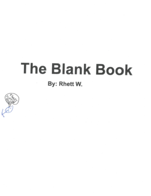 The Blank Book by Rhett W.