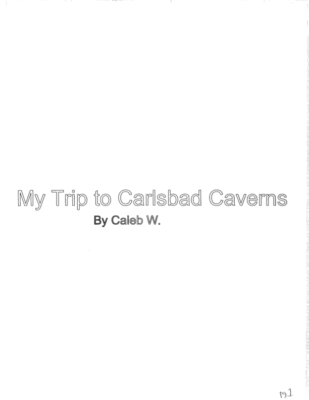 My Trip To Carlsbad Caverns by Caleb W.
