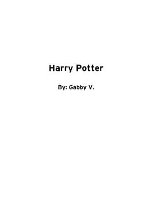 Harry Potter by Gabby V.
