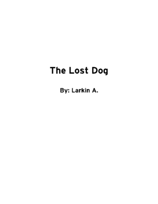 The Lost Dog by Larkin A.