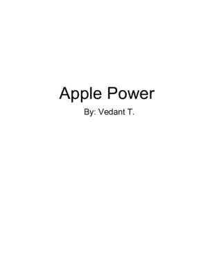 Apple Powerby Vedant T.