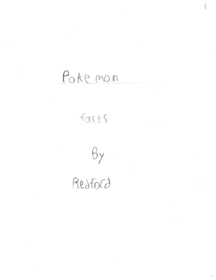 Pokemon Facts by Redford B.
