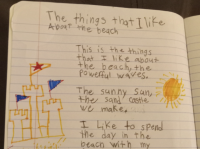 The things that I like about the beach  by Jayden G.