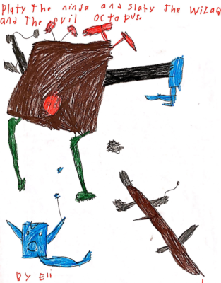 Platy the Ninja and Splaty the Wizard and the Evil Octopus  by Eli S.