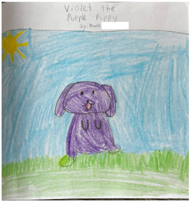 Violet the purple puppy  by Brooke D.